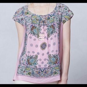 Anthro Moulinette Sœurs size medium 100% silk top